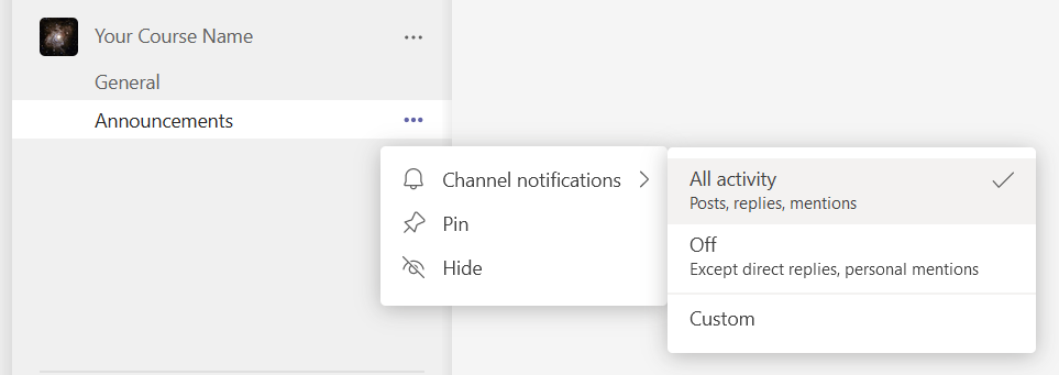 How to enable announcement notifications